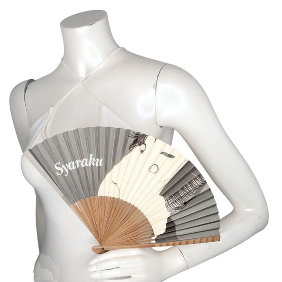 Traditional Japanese Sensu Folding Fan  | Handheld Paper & Bamboo | Syaraku Art - Picture 3 of 11